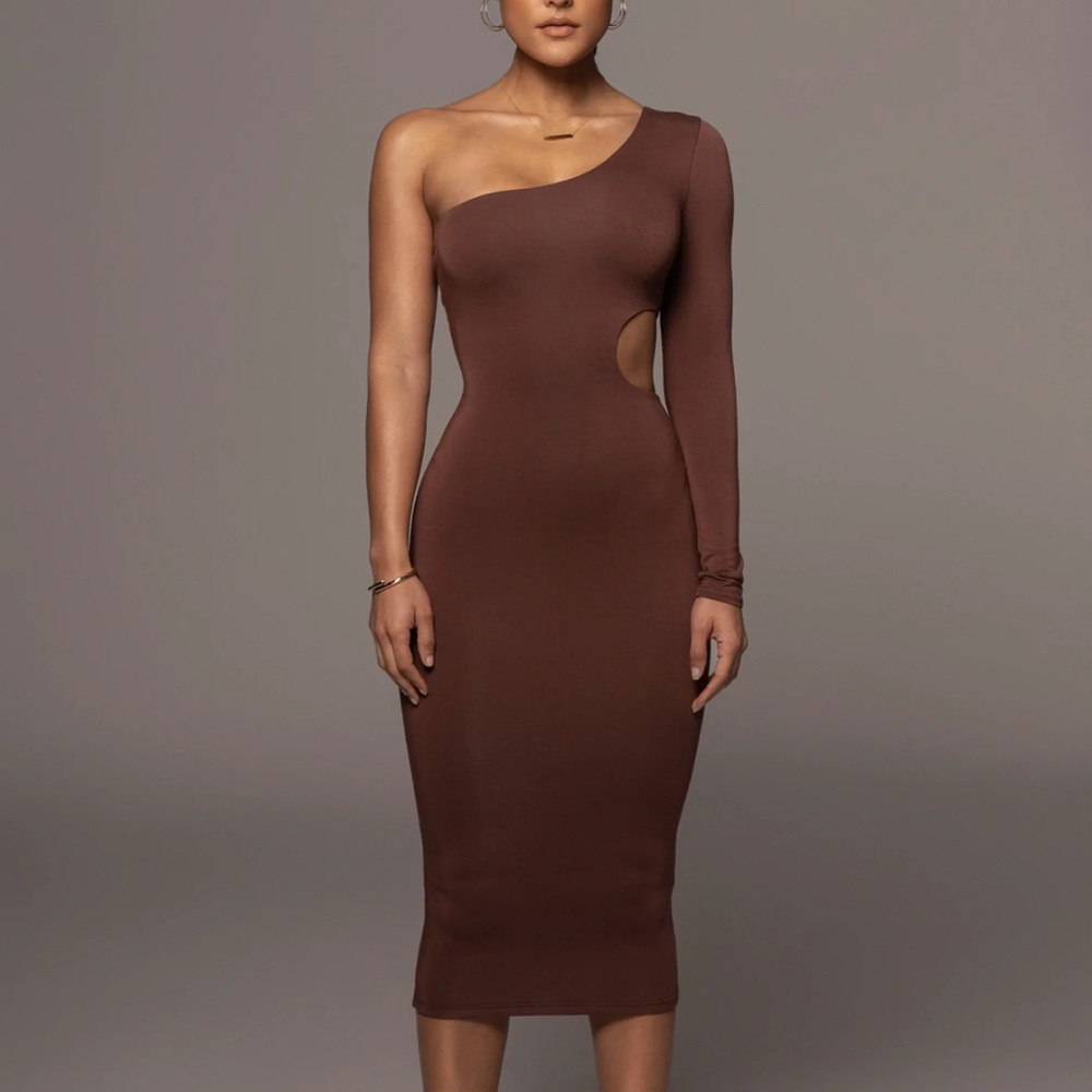 Jluxlabel chocolate Julia midi dress S
